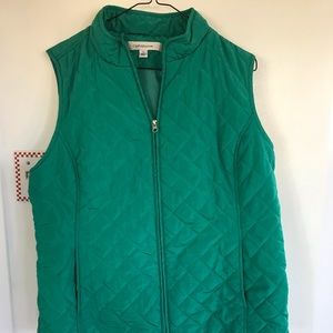 Croft & Barrow quilted zip front vest